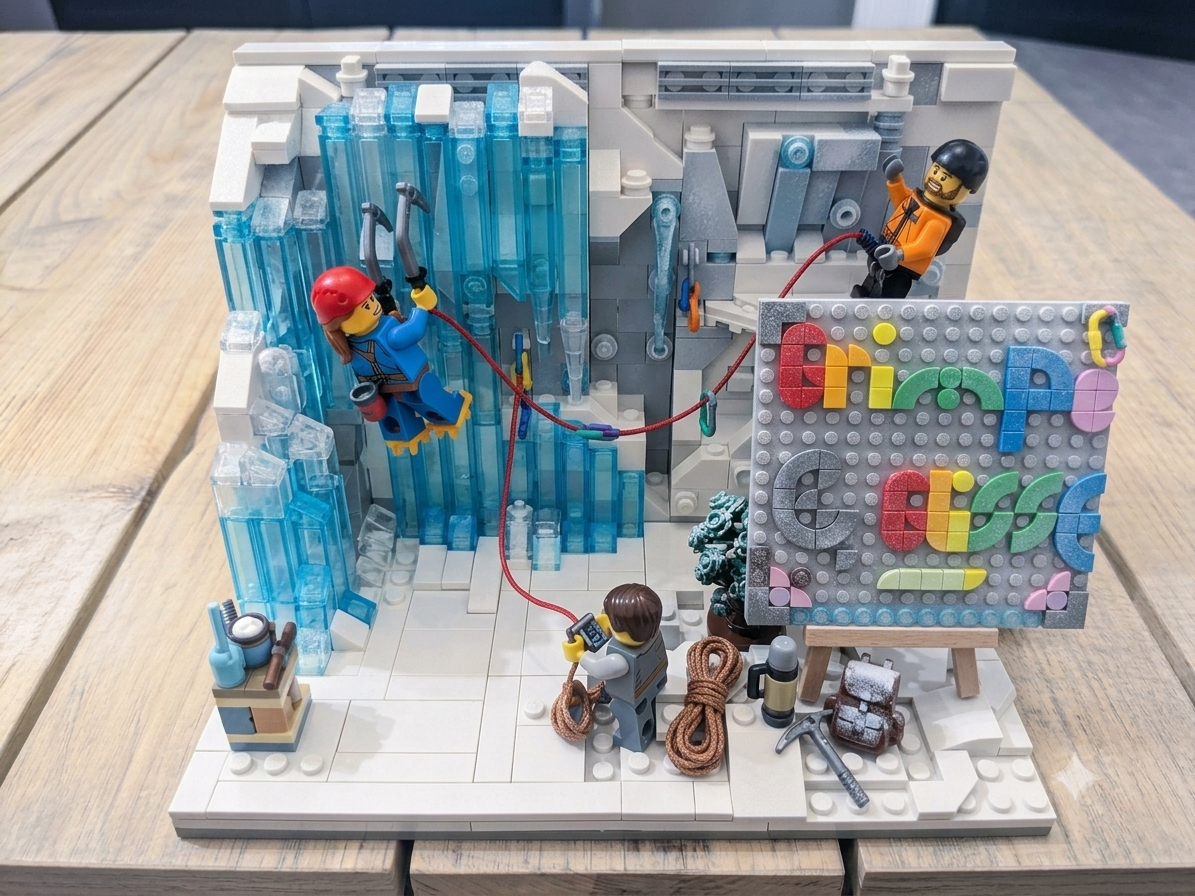 Le décor du club en version cascade de glace